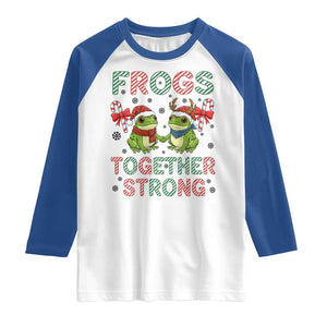 Frogs Together Strong Raglan Shirt Funny Portland Christmas Resist Gift TS12 White Royal Print Your Wear