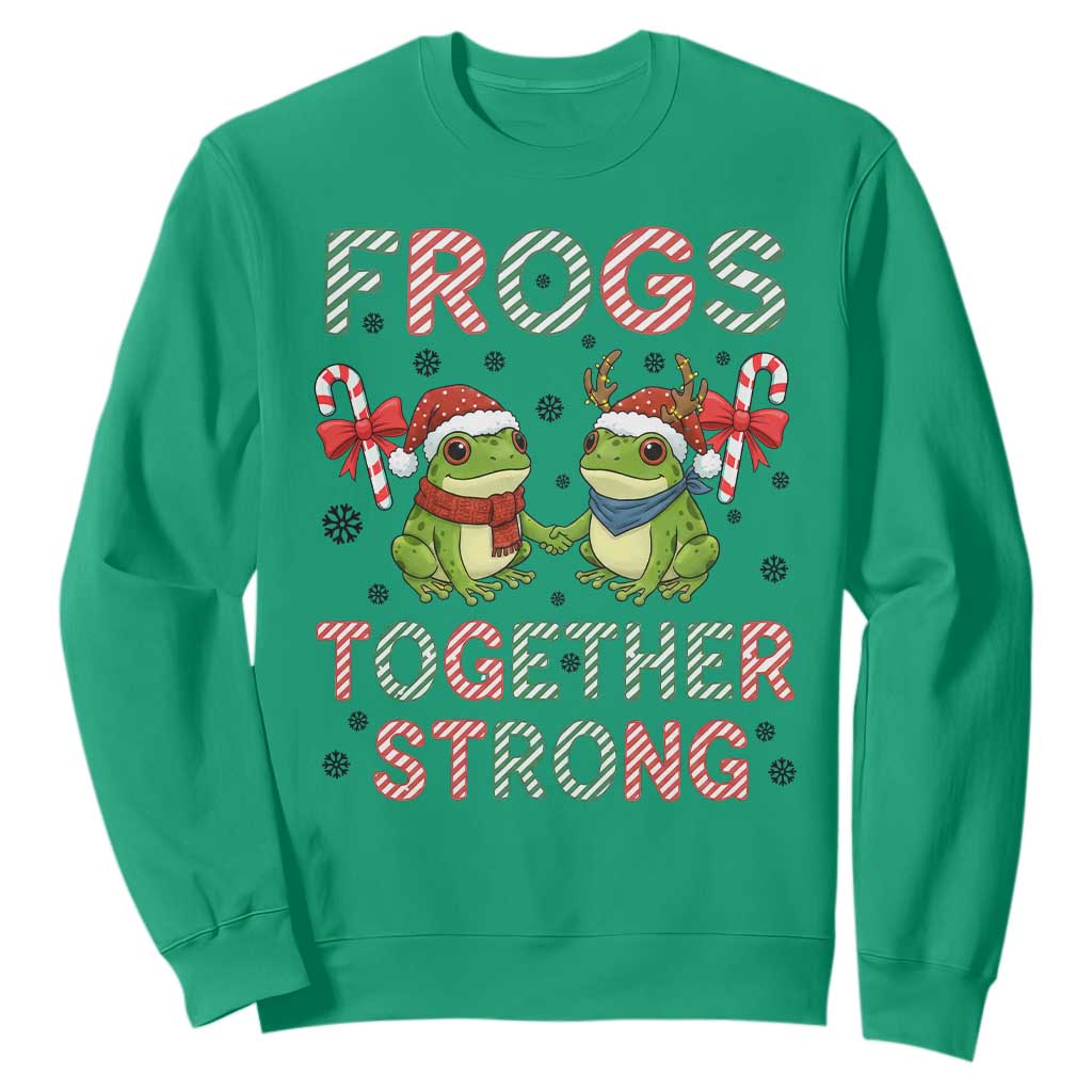 Frogs Together Strong Sweatshirt Funny Portland Christmas Resist Gift TS12 Irish Green Print Your Wear