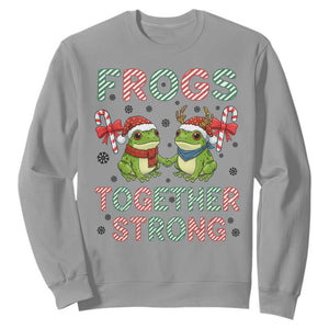 Frogs Together Strong Sweatshirt Funny Portland Christmas Resist Gift TS12 Sport Gray Print Your Wear