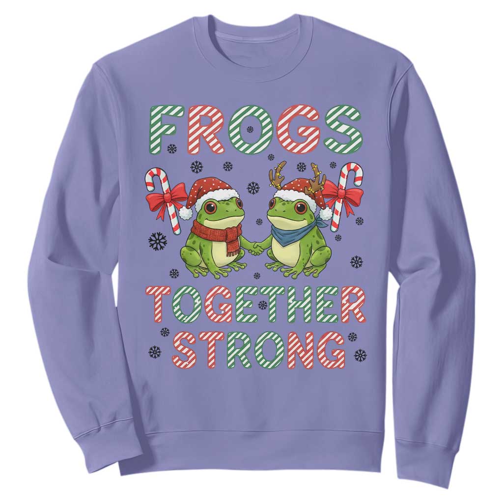 Frogs Together Strong Sweatshirt Funny Portland Christmas Resist Gift TS12 Violet Print Your Wear