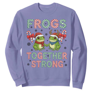Frogs Together Strong Sweatshirt Funny Portland Christmas Resist Gift TS12 Violet Print Your Wear
