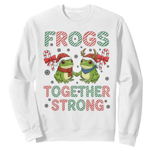 Frogs Together Strong Sweatshirt Funny Portland Christmas Resist Gift TS12 White Print Your Wear