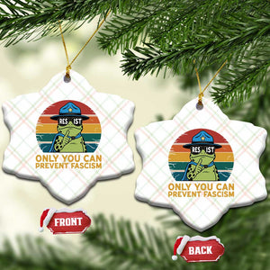 Only You Can Prevent Fascism Ceramic Ornament Funny Portland Frog Protest Gift TS12 Print Your Wear