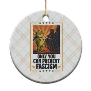 Funny Portland Frog Protest Ceramic Ornament Only You Can Prevent Fascism Gift TS12 1pc Christmas Plaid Print Your Wear