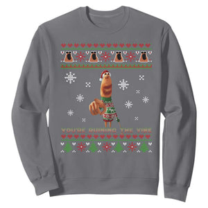 Funny Marcus The Worm You Are Ruining The Vibe Sweatshirt Ugly Christmas Gift TS12 Charcoal Print Your Wear