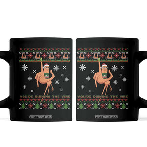 You Are Ruining The Vibe Coffee Mug Ugly Christmas Marcus The Worm Meme Gift TS12 Black Print Your Wear
