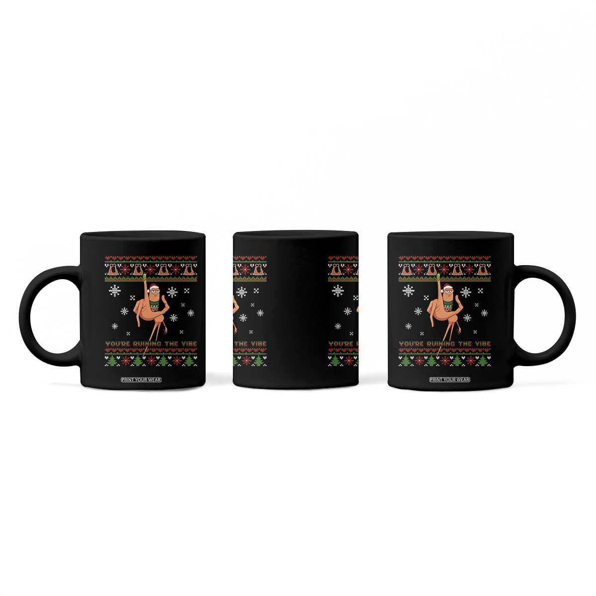 You Are Ruining The Vibe Coffee Mug Ugly Christmas Marcus The Worm Meme Gift TS12 Print Your Wear