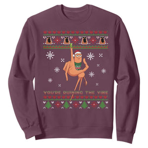 You Are Ruining The Vibe Sweatshirt Ugly Christmas Marcus The Worm Meme Gift TS12 Maroon Print Your Wear