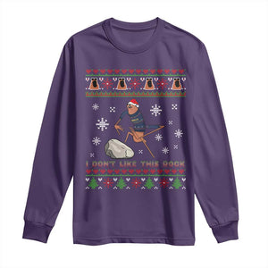 Funny Marcus The Worm Meme Long Sleeve Shirt I Do Not Like This Rock Ugly Christmas Gift TS12 Purple Print Your Wear