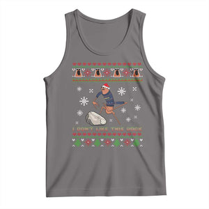 Funny Marcus The Worm Meme Tank Top I Do Not Like This Rock Ugly Christmas Gift TS12 Deep Heather Print Your Wear