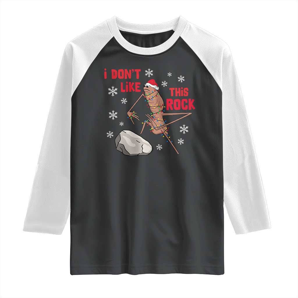 I Do Not Like This Rock Raglan Shirt Christmas Marcus The Worm Meme Gift TS12 Black White Print Your Wear