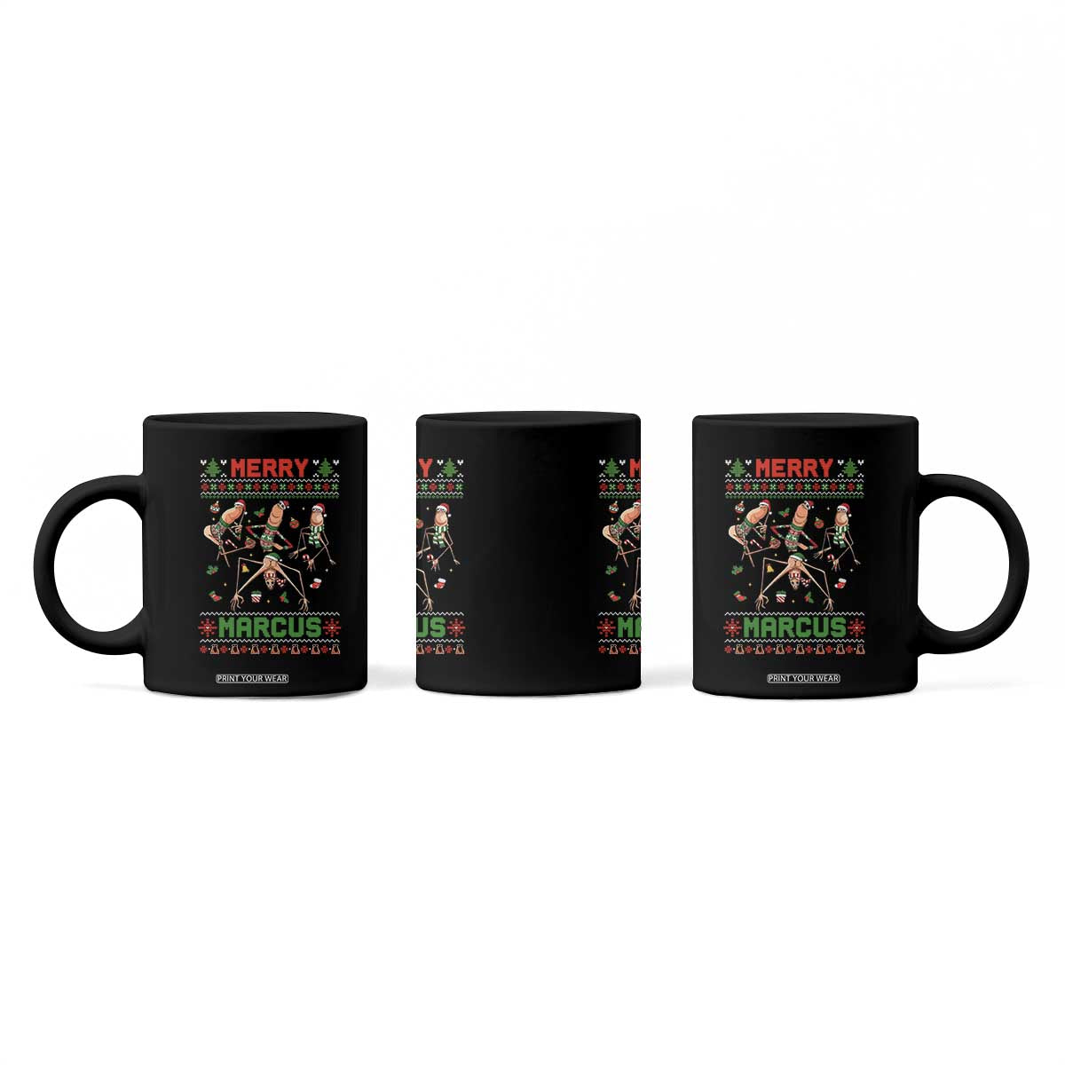 Funny Merry Marcus Coffee Mug Ugly Christmas Marcus The Worm Meme Gift TS12 Print Your Wear