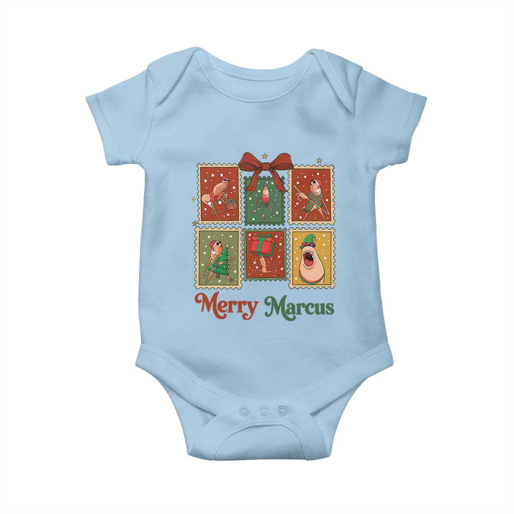 Christmas Marcus The Worm Meme Baby Onesie Funny Merry Marcus Gift TS12 Light Blue Print Your Wear