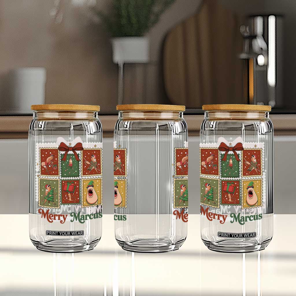 Christmas Marcus The Worm Meme Glass Can Funny Merry Marcus Gift TS12 Print Your Wear