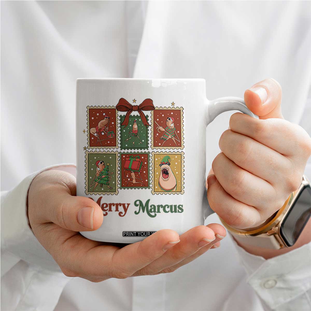 Christmas Marcus The Worm Meme Coffee Mug Funny Merry Marcus Gift TS12 Print Your Wear