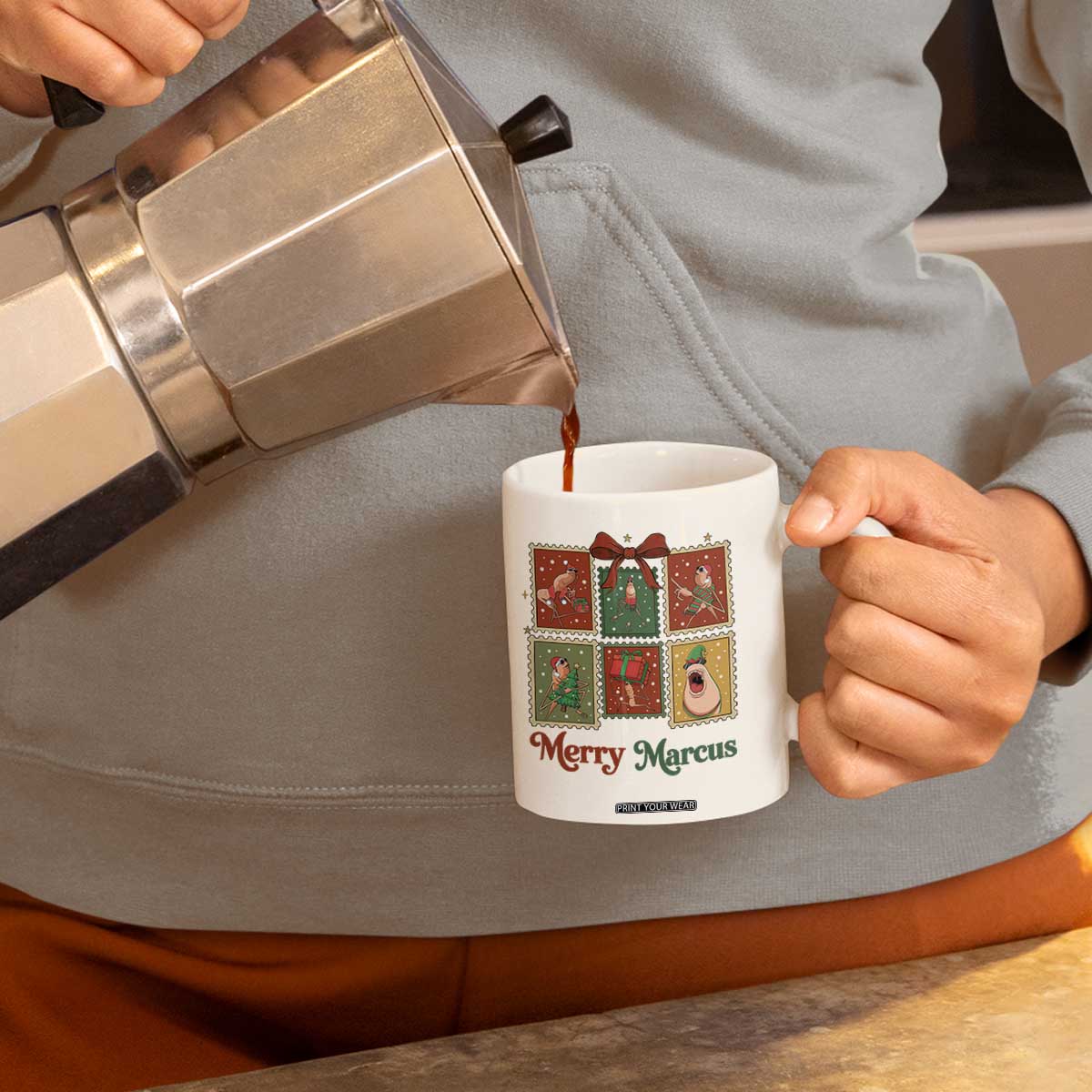 Christmas Marcus The Worm Meme Coffee Mug Funny Merry Marcus Gift TS12 Print Your Wear