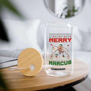 Marcus The Worm Meme Merry Marcus Glass Can Funny Ugly Christmas Gift TS12 Print Your Wear