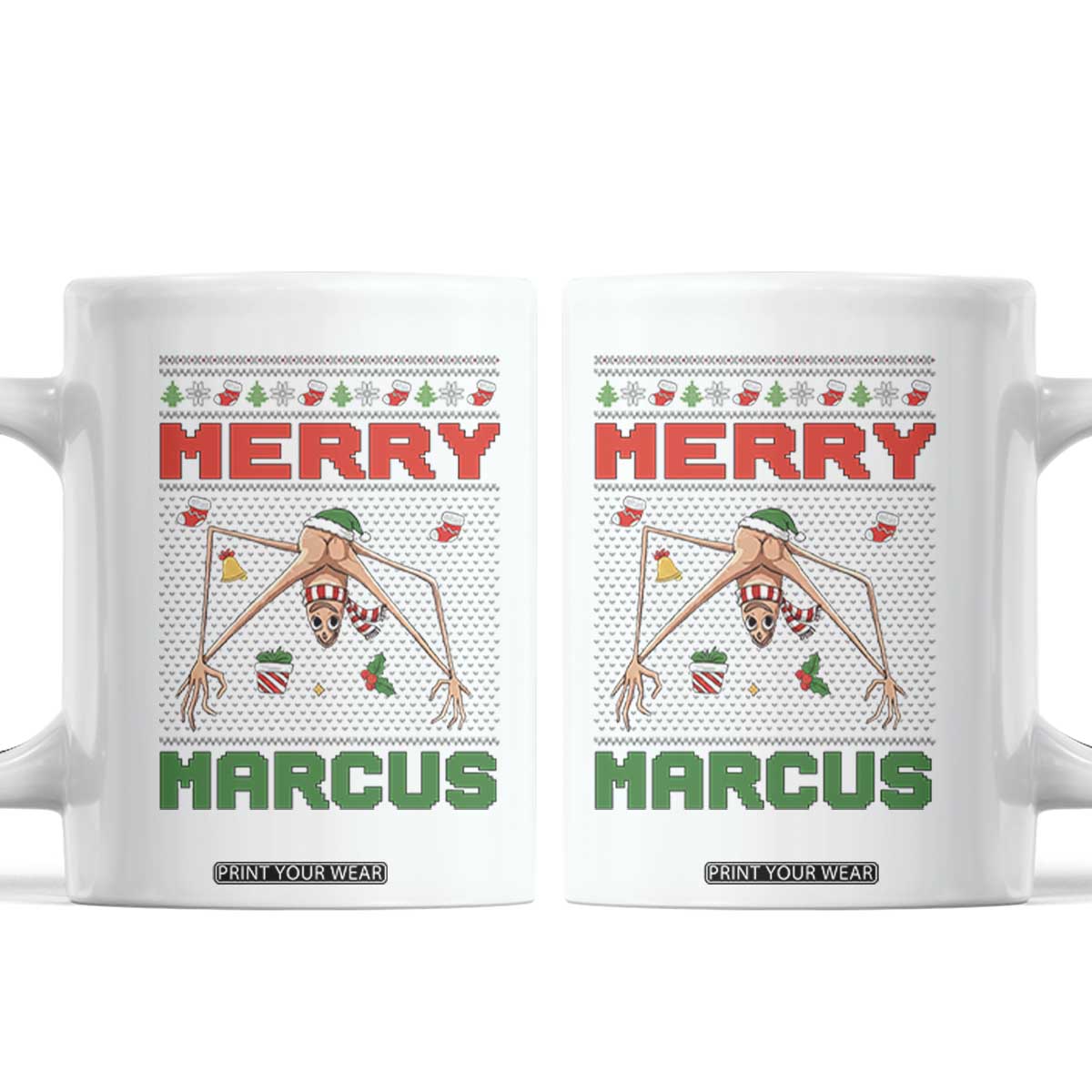 Marcus The Worm Meme Merry Marcus Coffee Mug Funny Ugly Christmas Gift TS12 White Print Your Wear