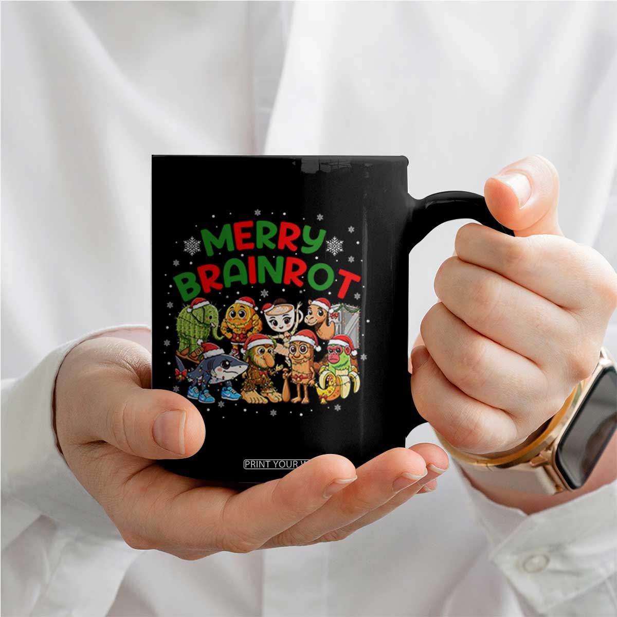 Gen Z Italian Merry Brainrot Christmas Coffee Mug Meme Holiday Gift TS12 Print Your Wear