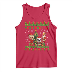 Merry Brainrot Tank Top Funny Ugly Christmas Italian Meme Gift TS12 Red Print Your Wear