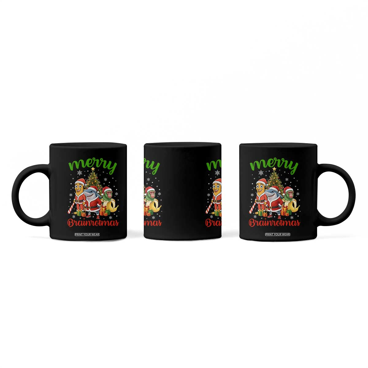 Merry Brainrotmas Coffee Mug Funny Italian Brainrot Meme Christmas TS12 Print Your Wear