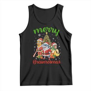 Merry Brainrotmas Tank Top Funny Italian Brainrot Meme Christmas TS12 Black Print Your Wear