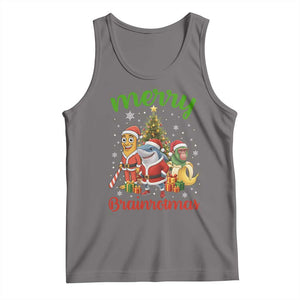 Merry Brainrotmas Tank Top Funny Italian Brainrot Meme Christmas TS12 Deep Heather Print Your Wear