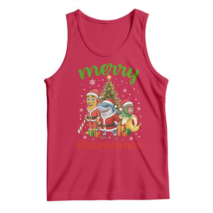 Merry Brainrotmas Tank Top Funny Italian Brainrot Meme Christmas TS12 Red Print Your Wear