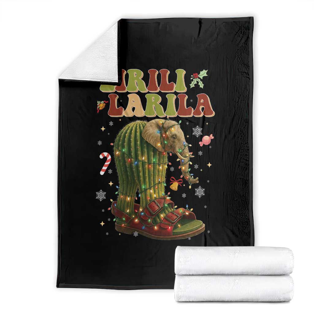 Funny Lirili Larila Italian Brainrot Meme Throw Blanket Christmas Gift TS12 Black Print Your Wear