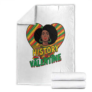 Black History Is My Valentine Throw Blanket Gift For Black Women TS12 White Print Your Wear