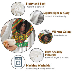 Black History Is My Valentine Throw Blanket Gift For Black Women TS12 Print Your Wear