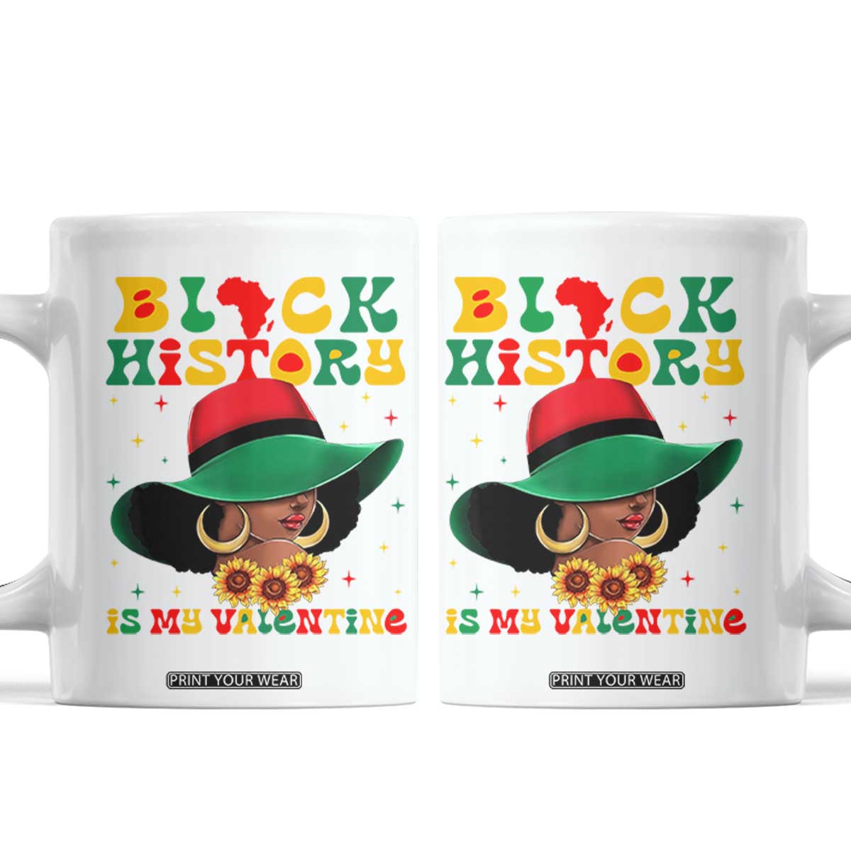 Black History Is My Valentine Coffee Mug Women Gift For February TS12 White Print Your Wear
