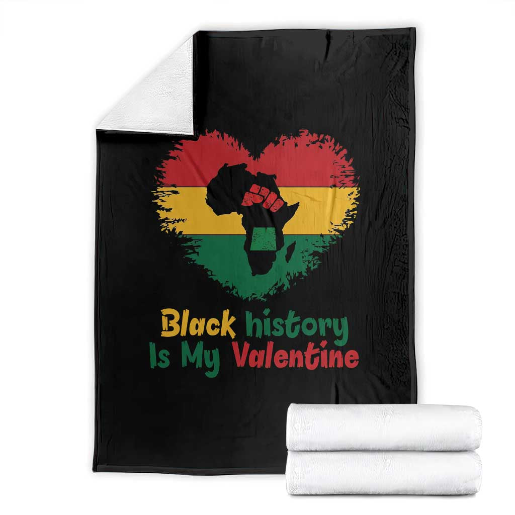 African American Women Pride Throw Blanket Black History Is My Valentine TS12 Black Print Your Wear