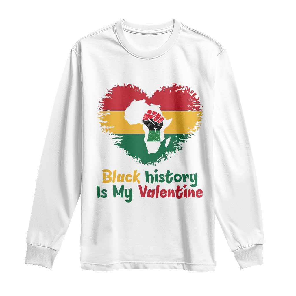 African American Women Pride Long Sleeve Shirt Black History Is My Valentine TS12 White Print Your Wear
