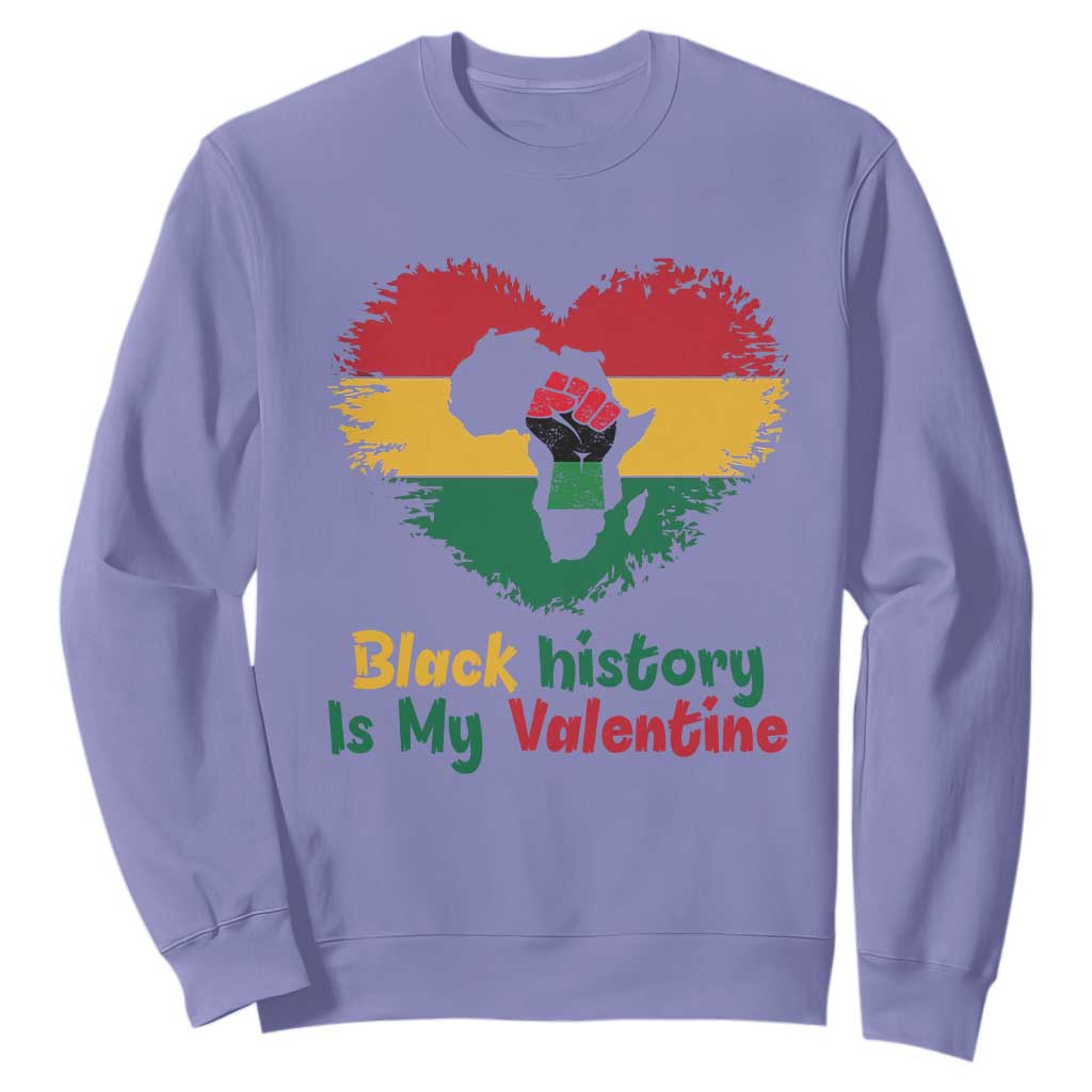 African American Women Pride Sweatshirt Black History Is My Valentine TS12 Violet Print Your Wear