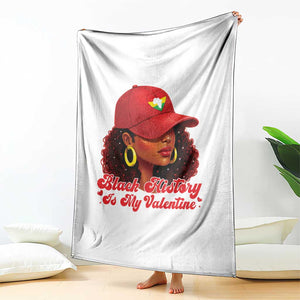 Black History Is My Valentine Throw Blanket Melanin Pride Valentines Day Gift TS12 Print Your Wear