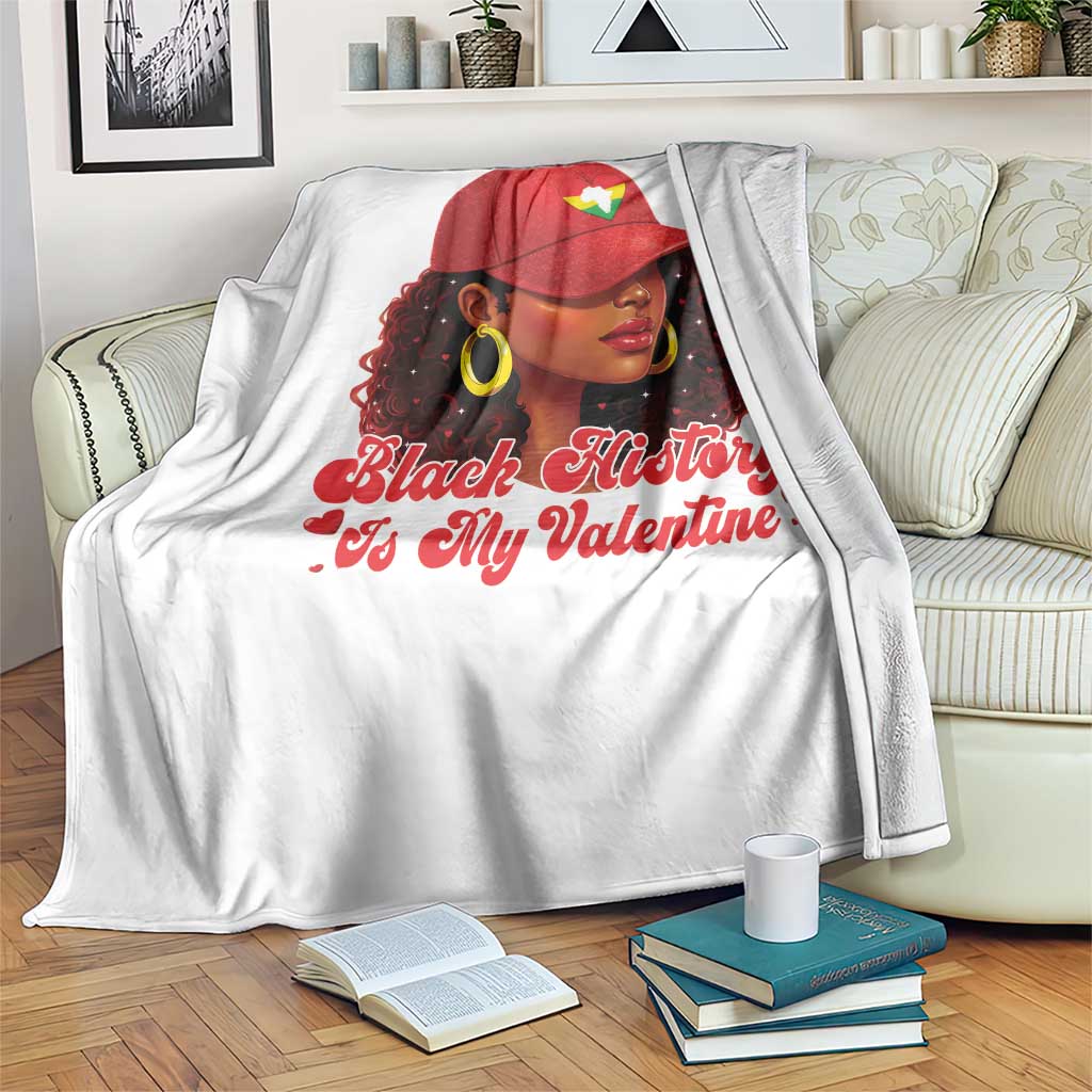 Black History Is My Valentine Throw Blanket Melanin Pride Valentines Day Gift TS12 Print Your Wear