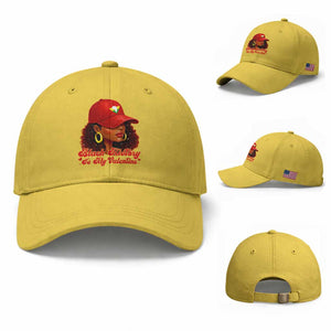 Black History Is My Valentine Baseball Cap Melanin Pride Valentines Day Gift TS12 Baseball Cap Universal Fit Yellow Print Your Wear