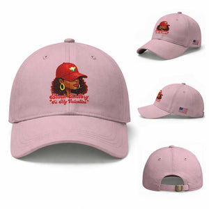 Black History Is My Valentine Baseball Cap Melanin Pride Valentines Day Gift TS12 Baseball Cap Universal Fit Light Pink Print Your Wear