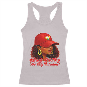 Black History Is My Valentine Racerback Tank Top Melanin Pride Valentines Day Gift TS12 Ice Gray Print Your Wear