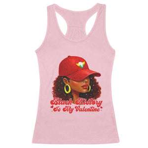 Black History Is My Valentine Racerback Tank Top Melanin Pride Valentines Day Gift TS12 Light Pink Print Your Wear