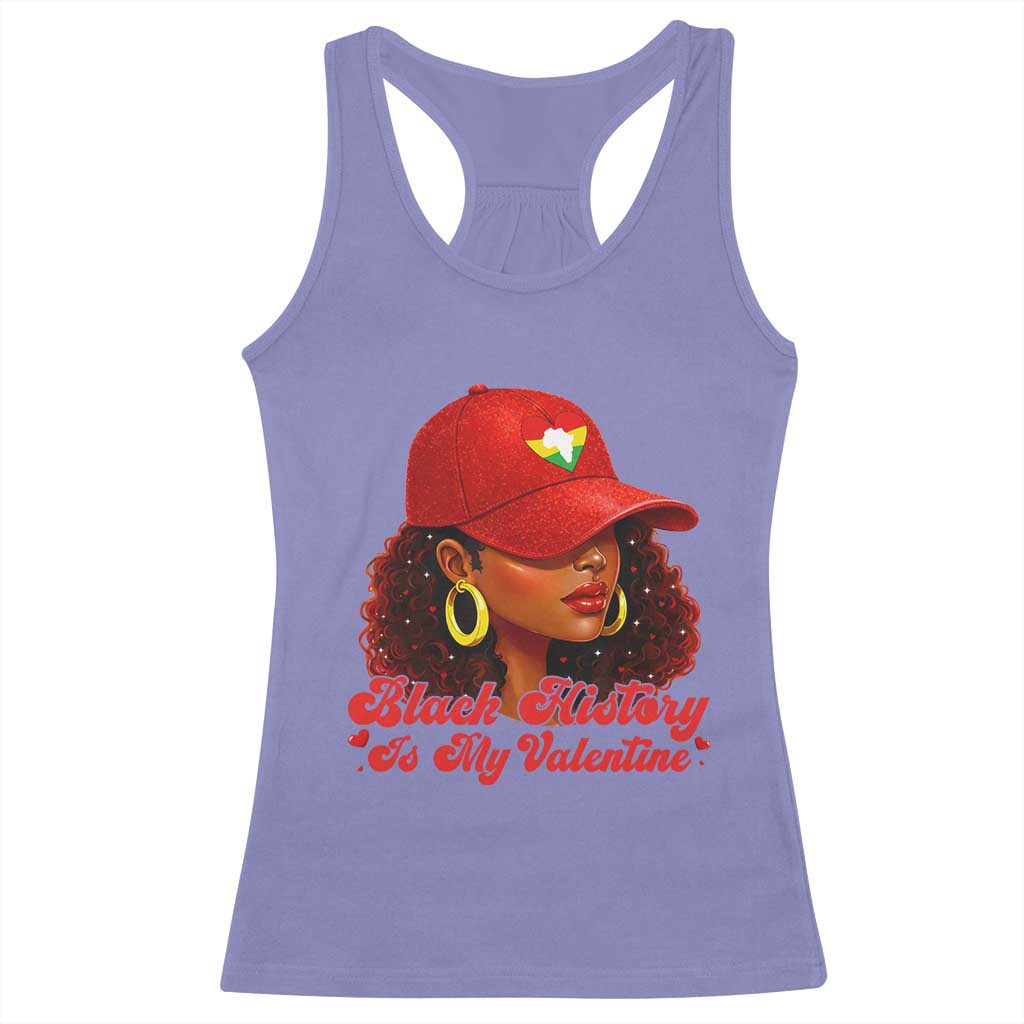 Black History Is My Valentine Racerback Tank Top Melanin Pride Valentines Day Gift TS12 Violet Print Your Wear