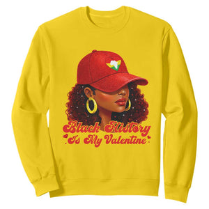 Black History Is My Valentine Sweatshirt Melanin Pride Valentines Day Gift TS12 Daisy Print Your Wear