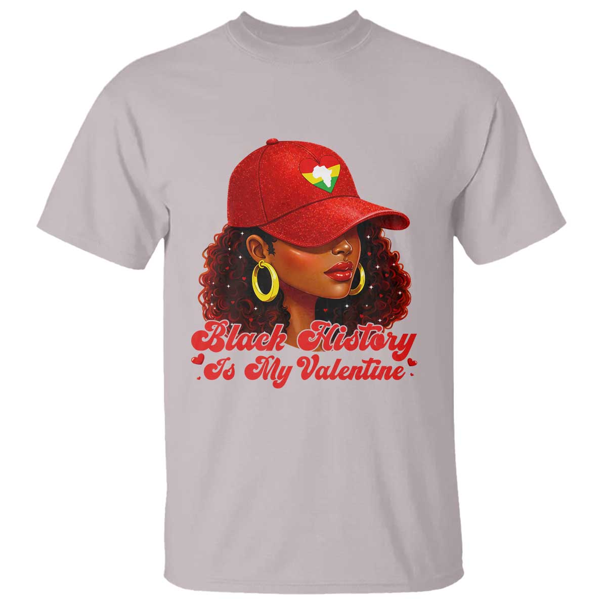Black History Is My Valentine T Shirt Melanin Pride Valentines Day Gift TS12 Ice Gray Print Your Wear