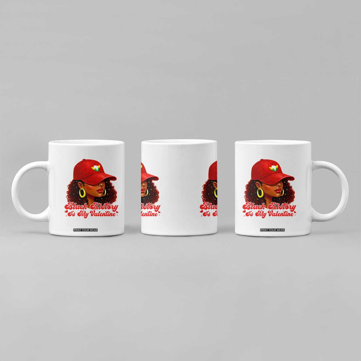 Black History Is My Valentine Coffee Mug Melanin Pride Valentines Day Gift TS12 Print Your Wear