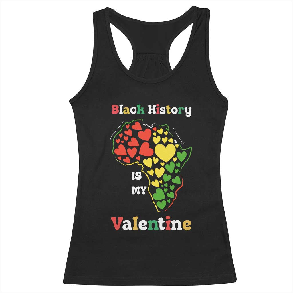 Melanin Queen Black History Month Racerback Tank Top Is My Valentine TS12 Black Print Your Wear