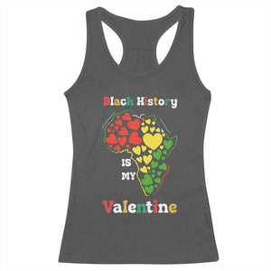 Melanin Queen Black History Month Racerback Tank Top Is My Valentine TS12 Dark Heather Print Your Wear