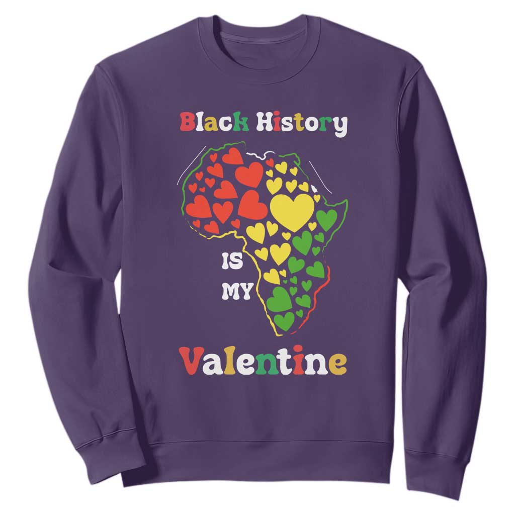 Melanin Queen Black History Month Sweatshirt Is My Valentine TS12 Purple Print Your Wear