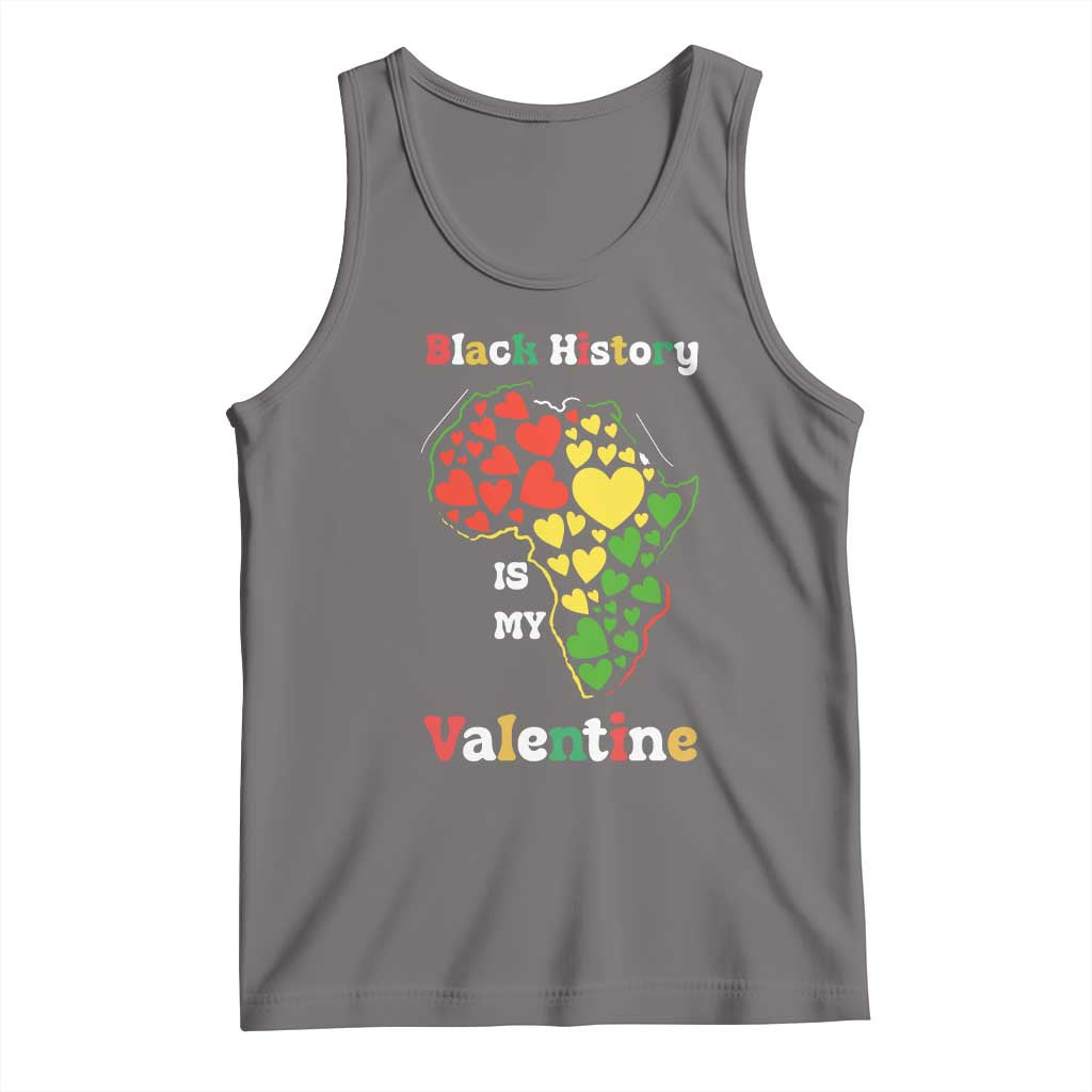 Melanin Queen Black History Month Tank Top Is My Valentine TS12 Deep Heather Print Your Wear