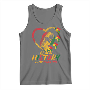 Black History Is My Valentine Tank Top Gift For Melanin Queen TS12 Black Heather Print Your Wear